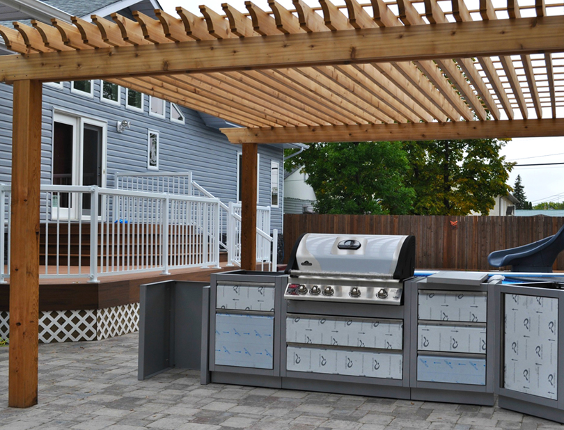 Wood Pergola Installation